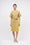 Hand-embroidered wool twill skirt