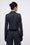 Veste courte en twill de laine rayé