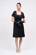 Robe en satin duchesse unie