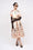 Short-sleeved short jacket in printed duchess satin