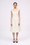 Robe cintrée en laine vierge et soie cady