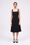 Robe cintrée en laine vierge et soie cady
