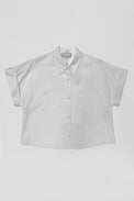 Short shirt in cotton poplin