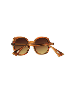 Oval Butterfly Acetate Sunglasses - Striped Tortoiseshell