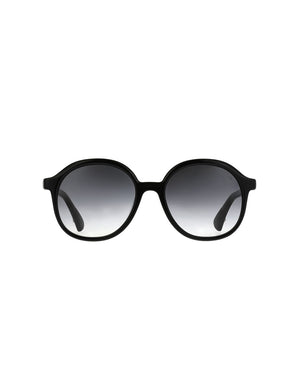 70's Oversized Sunglasses - Shiny Black