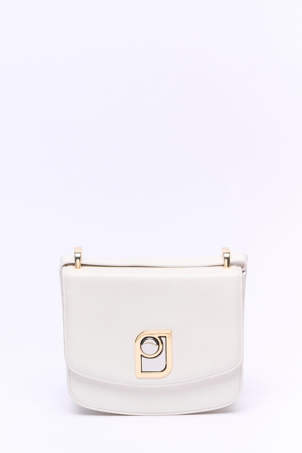 Petit sac Jeanne carré en cuir lisse - Blanc