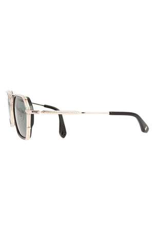 Colored acetate sunglasses with double bridge