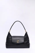 Lambskin leather shoulder bag - Black