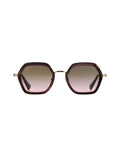 70's style crystal sunglasses - pink tortoiseshell