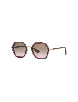 70's style crystal sunglasses - pink tortoiseshell