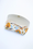 Yellow flower pattern glasses case 