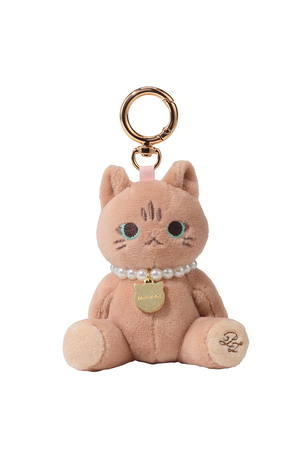 Brown cat keychain