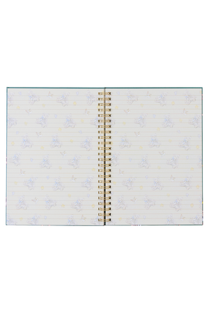 A5 spiral notebook with teddy bear pattern