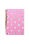 A5 pink spiral notebook with Gipsy pattern