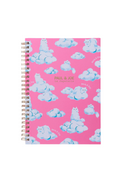 A5 spiral notebook with cloud and Gipsy motif