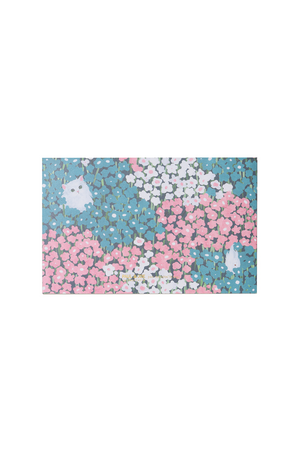 Blue notebook with flower patterns and Gipsy