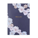 Carnet A5 bleu marine chrysanthème