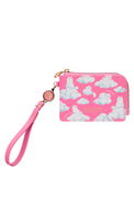 Pink card holder with clouds and Gipsy pattern