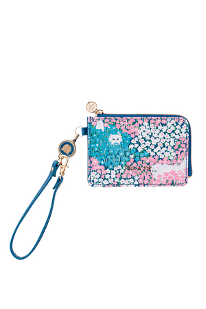 Blue card holder with flower pattern and Gipsy