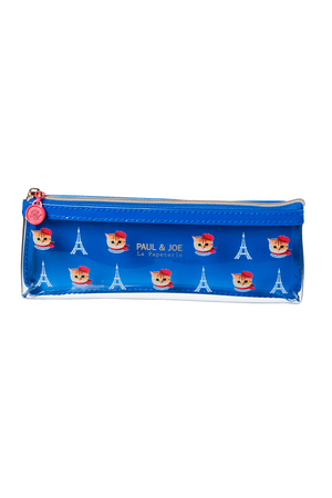 Blue pencil case with Eiffel Tower and Nounette pattern