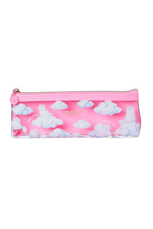 Pink cloud and Gipsy pattern pencil case