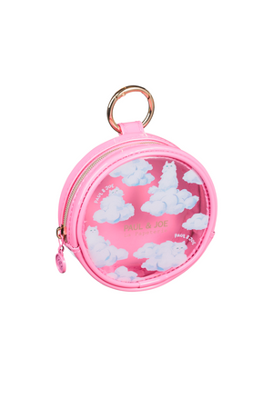 Small round pink pouch with cloud and Gipsy pattern