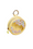 Petite pochette ronde jaune motif chrysanthèmes