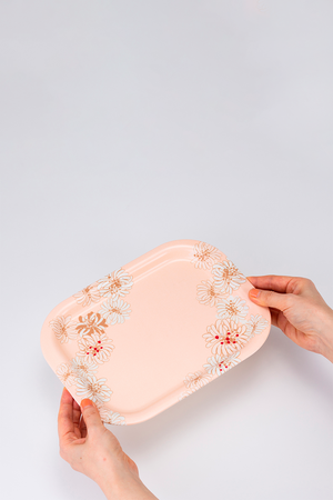 Small floral pattern tray