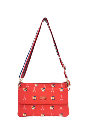 Nounette in Paris red shoulder handbag