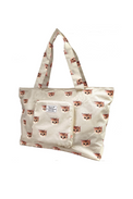 Beige Nounette pattern carry bag