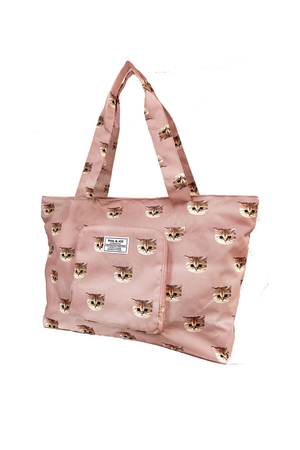 Pink Nounette pattern carry bag