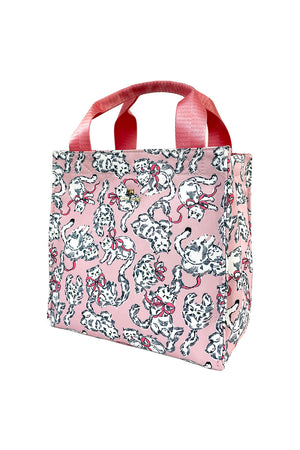 Petit sac cabas rose motif chats