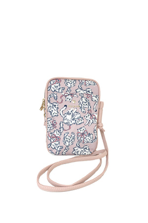 Large pink cat pattern phone pouch