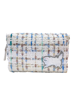 Pochette Gipsy blanche en tweed