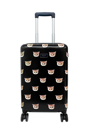 Black suitcase with Nounette pattern