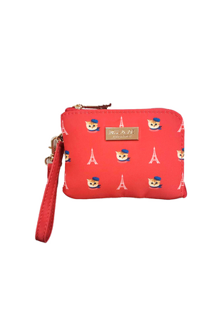 Nounette in Paris red purse