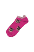 Chaussettes basses rose motif tête Nounette