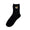 Black socks with Nounette head pattern on the hem