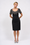 Hand-embroidered duchess satin short dress