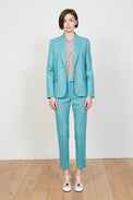 Plain tapered suit trousers in tropical wool