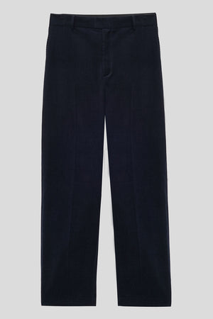 Pantalon en velours côtelé de coton corduroy packshot - Marine