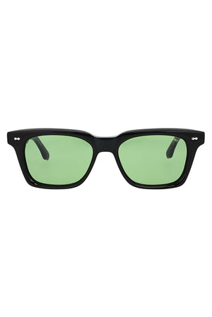 Shiny black 70's style sunglasses