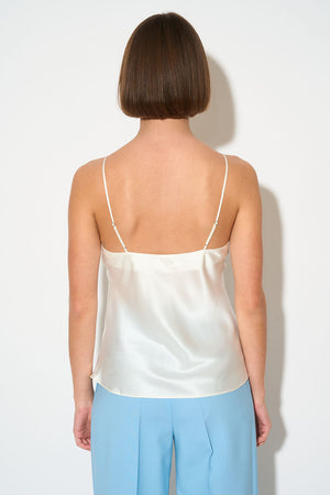 Silk camisole with fitted cut