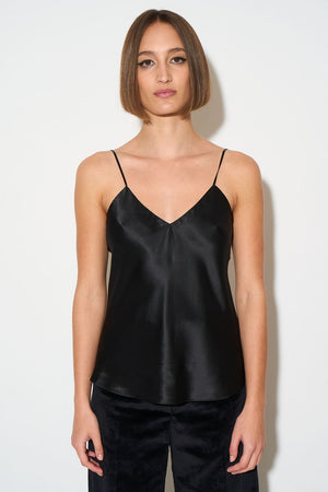 Silk camisole with fitted cut