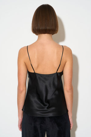 Silk camisole with fitted cut