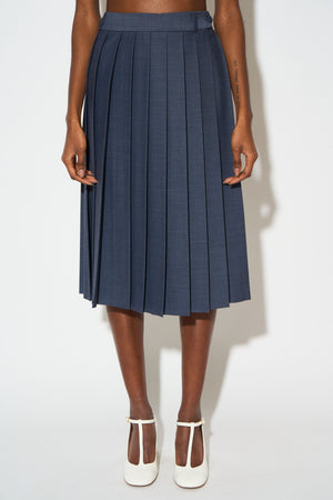 Pleated midi skirt