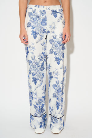 Relaxed fit pants with exclusive embroidery