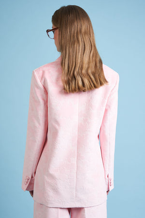 Veste de de tailleur en velours de coton dos - rose