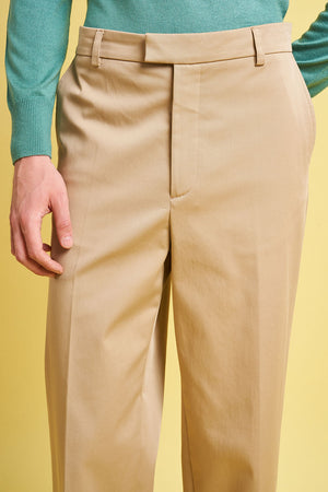 Pantalon intemporel coupe droite zoom - Beige