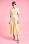 Midi length sun pleated dress